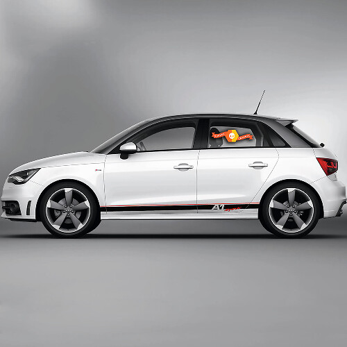 2x Vinylaufkleber Grafikaufkleber Audi A1 Schweller SPORT 2022
