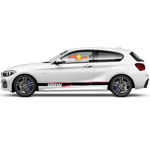 Paar Vinylaufkleber Grafikaufkleber Seite BMW 1er Serie 2015 Schweller SPORT
