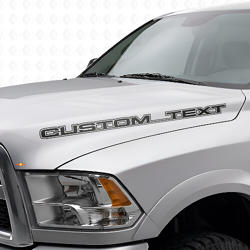 Benutzerdefinierte Umrissbuchstaben Motorhauben-Vinylaufkleber-Set für Dodge Ram Power Wagon