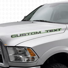 Benutzerdefinierte Umrissbuchstaben Motorhauben-Vinylaufkleber-Set für Dodge Ram Power Wagon_3