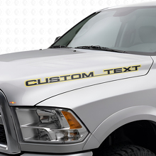 Benutzerdefinierte Umrissbuchstaben Motorhauben-Vinylaufkleber-Set für Dodge Ram Power Wagon_5