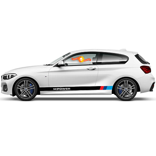 Paar Vinylaufkleber Grafikaufkleber Seite bmw 1er Serie 2015 Schweller M POWER neu
