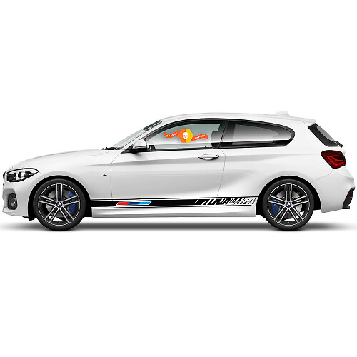 2 x Vinylaufkleber Grafikaufkleber Seite BMW 1er Serie 2015 Rocker Panel Streifen Collapse
