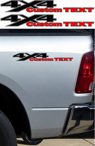 4x4 Individuelle Schrift Winkelhafte LKW-Beschriftung Seitenwand Vinyl-Aufkleber für Dodge Ram 1500