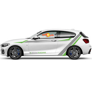 2 x Vinyl-Aufkleber, grafische Aufkleber für die Seite, BMW 1er-Serie 2015, Ökologie-Stil
