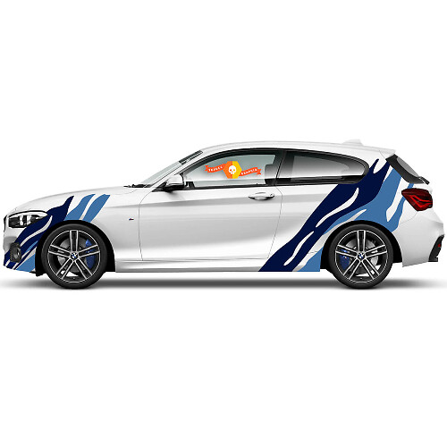 2 x Vinylaufkleber Grafikaufkleber Seite BMW 1er Serie 2015 Seestil
