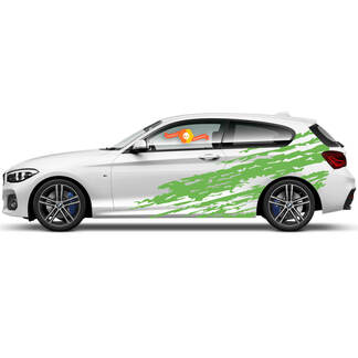 2 x Vinyl-Aufkleber, grafische Aufkleber für die Seite, BMW 1er-Serie 2015, Öko, neu
