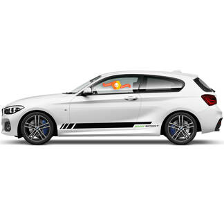 2 x Vinyl-Aufkleber, grafische Aufkleber für die Seite, BMW 1er-Serie 2015, Rocker Panel Sport 2022
