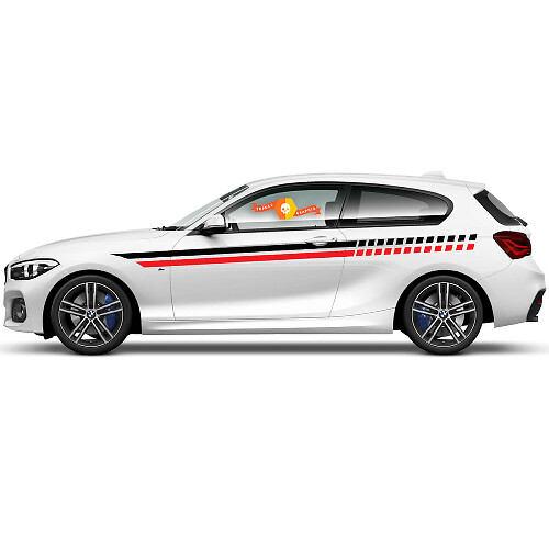 2x Vinylaufkleber Grafikaufkleber Seite BMW 1er Serie 2015 Türzeichnung 2022
