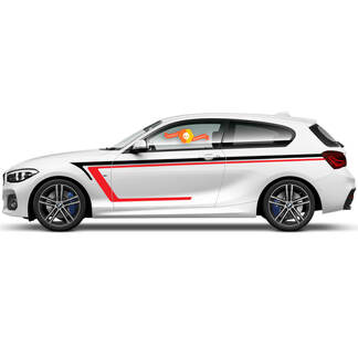 2x Vinyl-Aufkleber, grafische Aufkleber für die Seite, BMW 1er-Serie 2015, Türzeichnung jetzt 2022
