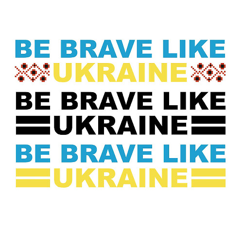 Sei mutig wie die Ukraine Vinyl-Aufkleberset für Autos