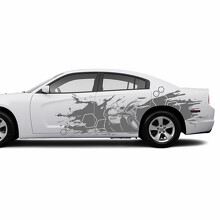 Super Bee im Splash-Stil Seitenvinyl-Aufkleber für Dodge Challenger_2