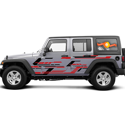 2 Farben New Jeep Aufkleber Aufkleber Schlamm Splash Seitentür Grafik Wrangler -Tür