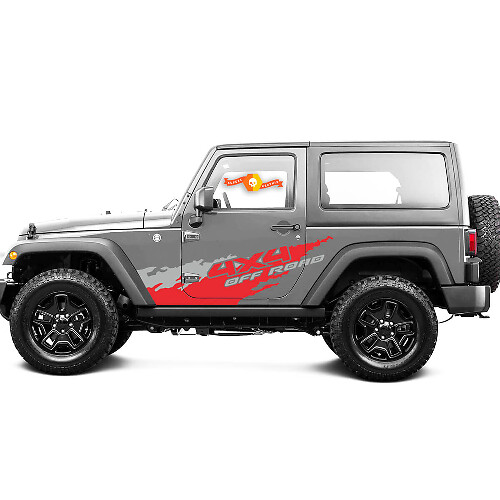 2 Farben Neues JEEP Aufkleber Schlamm Spritzer 4x4 Off-Road Seitentür Grafiken Wrangler Tür
