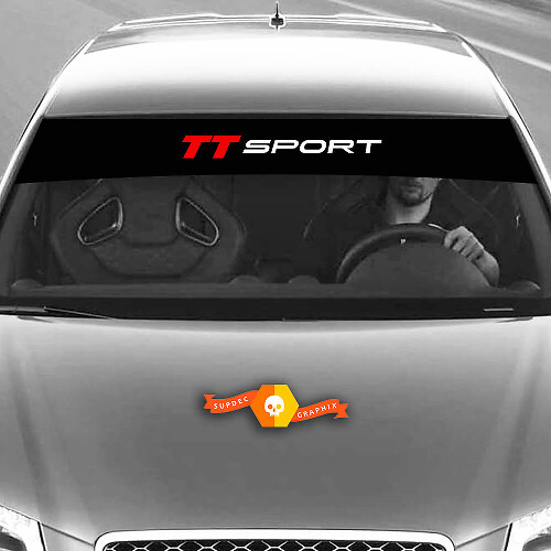 Vinyl-Aufkleber Grafik-Sticker Frontscheibe TT Sport Audi Sonnenblende Racing 2022
