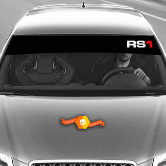 Vinyl-Aufkleber Grafikaufkleber Windschutzscheibe RS1 Audi Sunstrip Racing 2022
