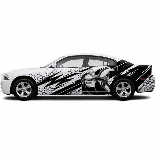 Wabenmuster Super Bee Seitenvinylaufkleber für Dodge Challenger