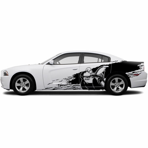 Super Bee Schlamm-Spritz-Stil Seiten-Vinylaufkleber für Dodge Challenger