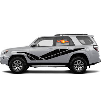 Paar 4Runner TRD Seitentüren Vinyl Aufkleber Aufkleber für Toyota Splash 4Runner TRD
