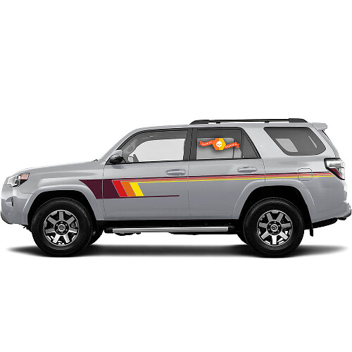 Vintage-Streifen Seiten-Vinylaufkleber für Toyota 4Runner