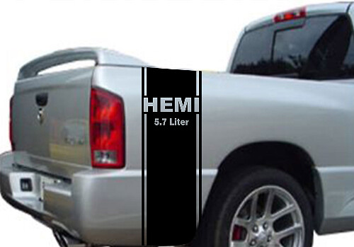 Hemi 5.7L Heckseiten-Streifen Vinylaufkleber für Dodge Ram