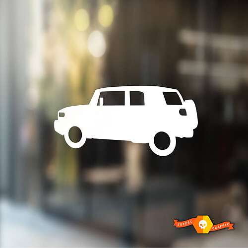 FJ Cruiser Silhouette Windschutzscheiben Vinylaufkleber für Toyota FJ Cruiser