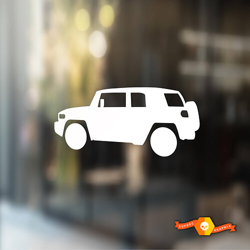 FJ Cruiser Silhouette Universeller Vinyl-Aufkleber für Toyota FJ Cruiser
