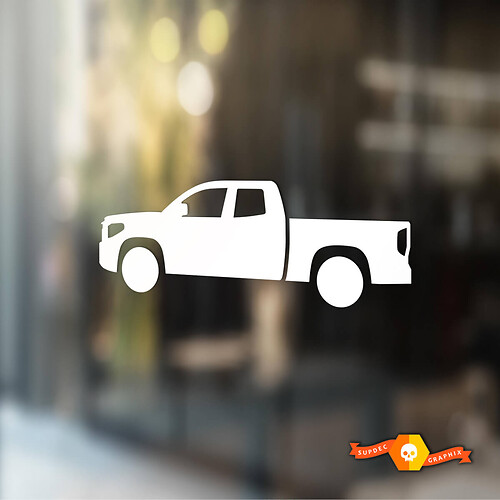 Paar Toyota Tundra Silhouette Decal SVU Windschutzscheibe Vinyl -Aufkleber - angehoben