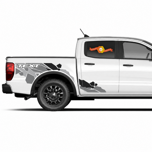 Individuelle Text Camouflage Seitenbett Spritzschutz Aufkleber Vinyl Grafiken für Musclecar Truck Power Truck 2022
