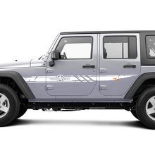 Disctessed Custom Army Star Seitenstreifen Vinyl-Aufkleber-Set für Jeep Wrangler_2