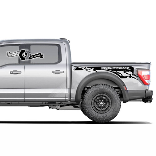 Ford F-150 Raptor 2022 Seitenbett Splash Grafik-Aufkleber Aufkleber