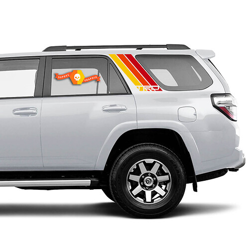 Paar von drei Farben Old School 4Runner TRD Stripes Seiten -Vinyl -Aufkleber Aufkleber für Toyota 4Runner -Drei Außenfarben