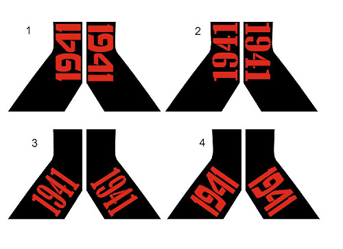 Jeep Gladiator Seitenkrieg 1941 Stern Aufkleber Decal Werkstil 2 Farben Karosserie Vinyl Grafik Streifen Kit 2018-2023
