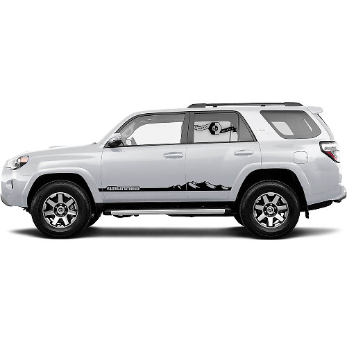 2x Berge 4Runner Seitentüren Mountain Vinyl Aufkleber Streifen für Toyota 4Runner TRD
