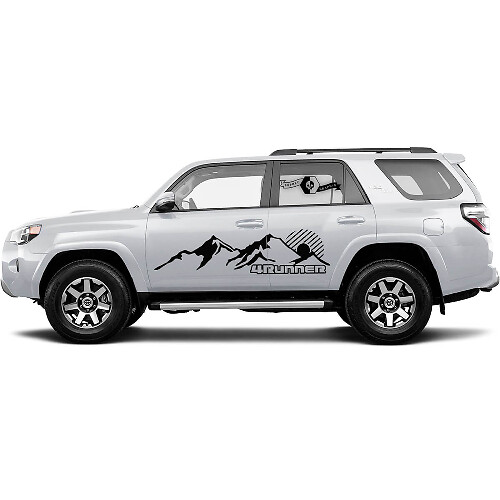 Aufkleber für Seitentür mit Bergkette Vinyl für Toyota 4Runner