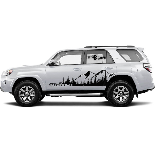 2x 4Runner Seitentüren Vinyl Berge Wald Aufkleber WRAP Sticker 2 für Toyota 4Runner TRD