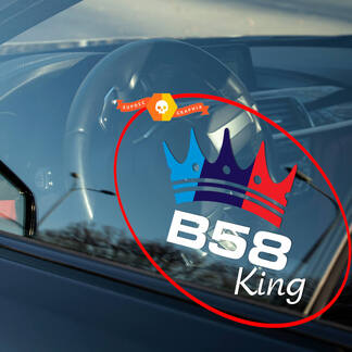 BMW B58 KING Aufkleber für Fenster innen und außen, passend für 340 440 240 140 540 X3 X4 X5 X6
