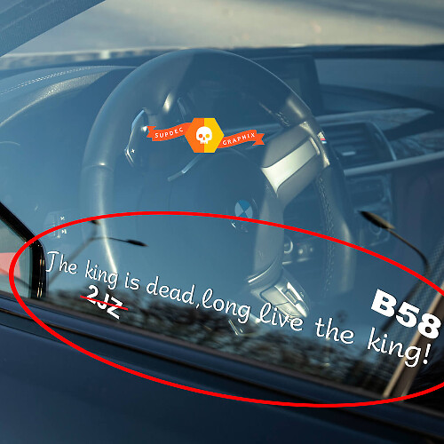 B58 Neuer King 2JZ Fenster Vinylaufkleber Paar für BMW