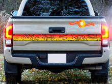 Streifenaufkleber mit topografischer Karte in Vintage-Farben für TRD Offroad Toyota Tacoma FJ Cruiser 4Runner Tundra
 4