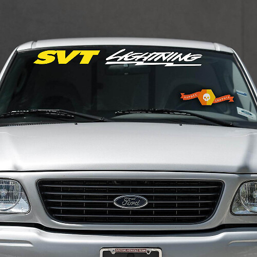 2 Farben - FORD - SVT LIGHTNING WINDSHIELD BANNER Fenster-Topper Aufkleber Decal
