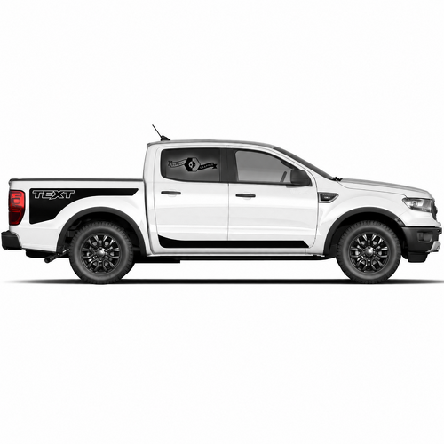 2 Paar Musclecar truck power truck 2020-2022 Logo Seitenschlaf und power truck Seitenschweller Grafik Aufkleber
