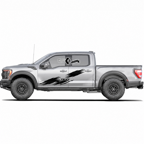 Individuelle Texte Abgenutzte Türen Logo Seitenaufkleber Aufkleber Paar für Musclecar Truck Power Truck 2020-2022