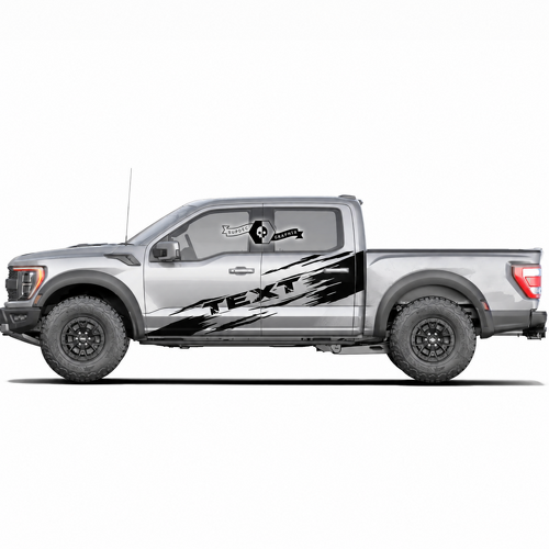 Paar Musclecar truck power truck 2020-2023 Verwitterte Türen Wrap Logo Seiten Grafik Aufkleber 1
