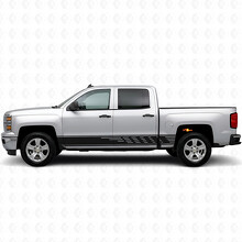 Versetzte Schlitz-Tür- und Schweller-Vinylstreifen für Chevrolet Silverado 1500 K2XX 2014-2019_2