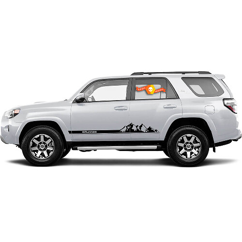2x Berge 4Runner Seitentüren Berg Vinyl Aufkleber Streifen Aufkleber für Toyota 4Runner 2010 - 2021 TRD

