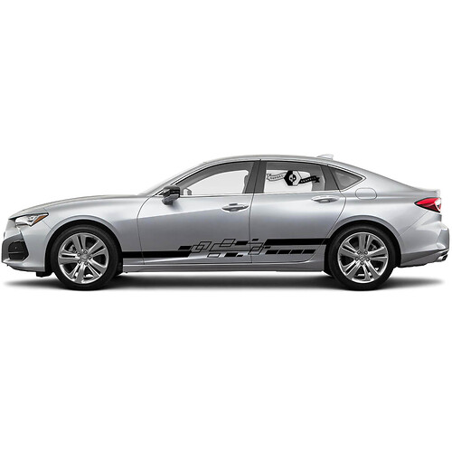 2x Acura 2021 TLX -Türen Seite Multiple Farbgrafik Acura TLX Car Racing Vinyl Aufkleber