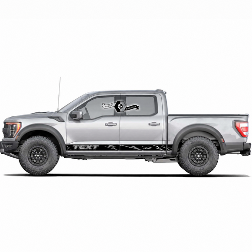 Maßgefertigte Aufkleber für Seitenschweller Vinyl Sticker Set mit 2 Stück für Musclecar Truck Power Truck