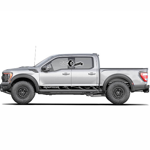 2x Ford F150 Raptor Seitenschweller Vinyl Aufkleber Decal Vinyl Aufkleber Grafiken Rallye Aufkleber
