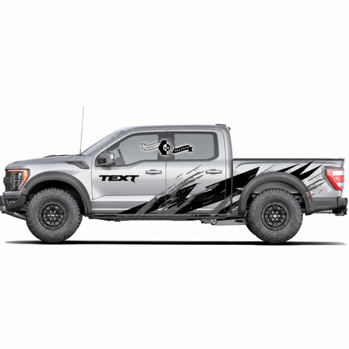 Individuelle Text-Splash-Wrap-Aufkleber Paar für Musclecar Truck Power Truck
