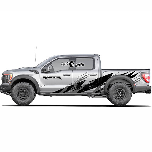 Neues Paar Ford F150 Raptor Pickup 2 Farben Splash WRAP Aufkleber-Aufkleber
